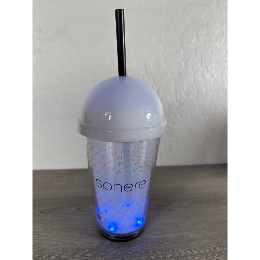 Sphere Las Vegas Souvenir Cup 20z Tumbler W/ Lid Multicolored Lights Concerts